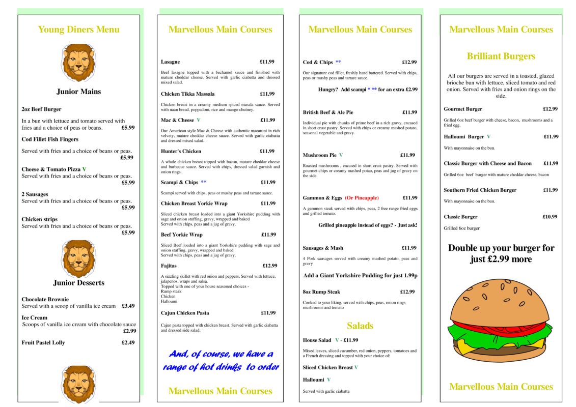 Menus The Golden Lion menus-the-golden-lion